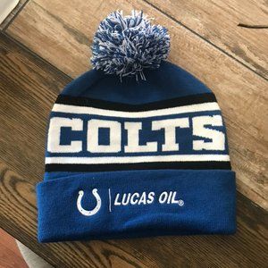 New NFL COLTS Lucas Oil PomPom Knit Hat